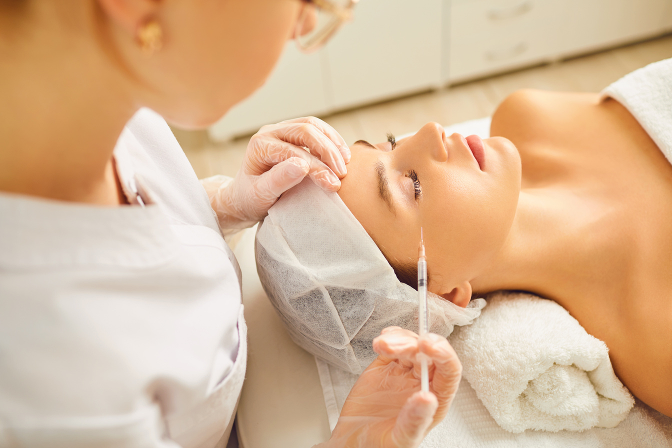 Beauty Facial Injections in Beauty Clinic.